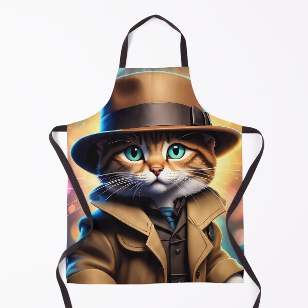 Item preview, Folk Art Kitten as a Detective designed and sold by Colin Bentham.