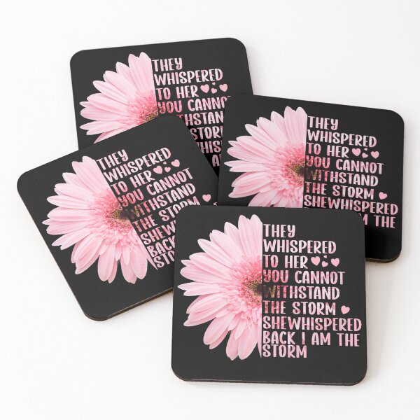 Item preview, They Whispered to Her You Cannot Withstand the Storm Pink Flower designed and sold by Art-of-amine.