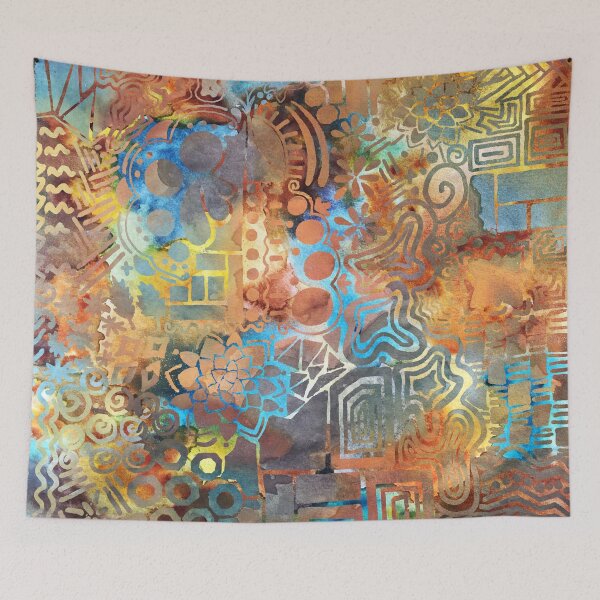 Item preview, Watercolour Layered Doodle Patterns designed and sold by lynnbowersart.