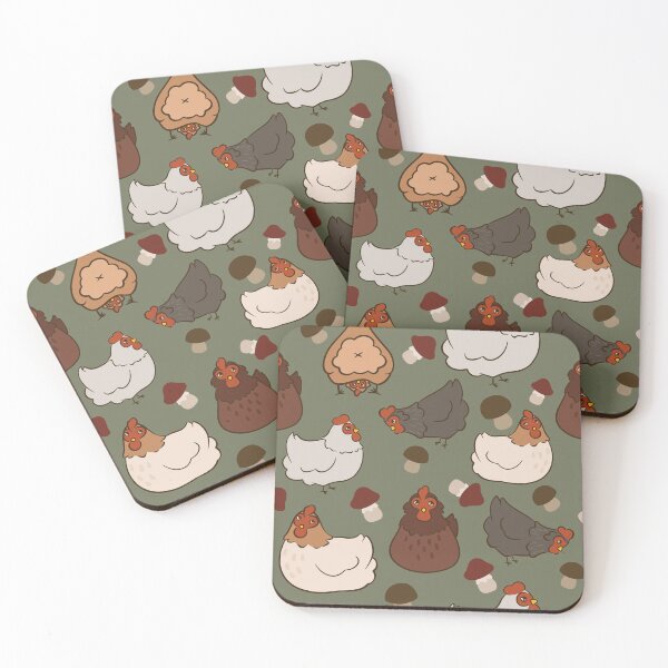 Item preview, Cottagecore Chicken and Mushrooms designed and sold by Milcat.
