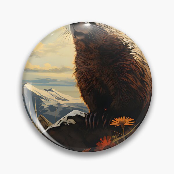 Item preview, Wilderness - Yellow Bellied Marmot designed and sold by KootenayDesigns.