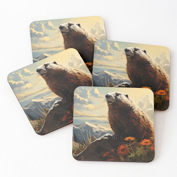 Item preview, Wilderness - Yellow Bellied Marmot designed and sold by KootenayDesigns.