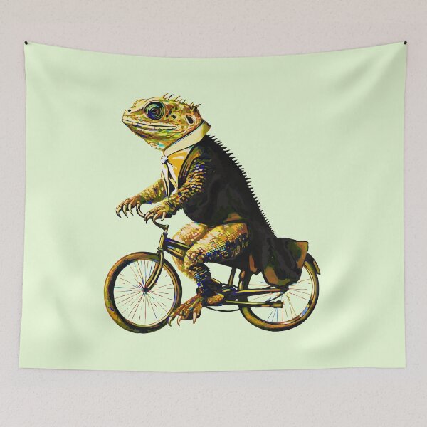 Item preview, Bearded Dragon Riding a Bicycle designed and sold by typicalartguy.
