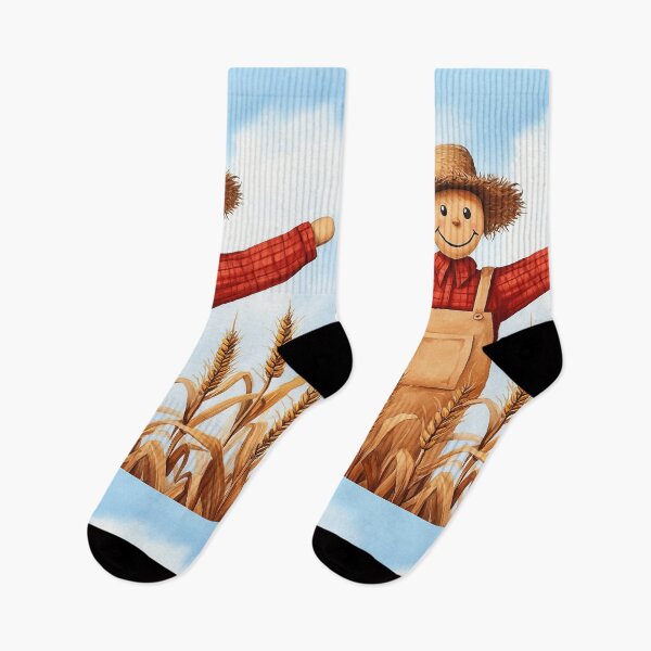 Item preview, Happy Scarecrow in Autumn Cornfield designed and sold by WPCreator.