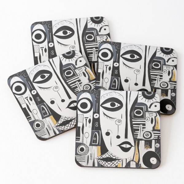 Item preview, Cubism modern art portrait designed and sold by GiriaGallery.