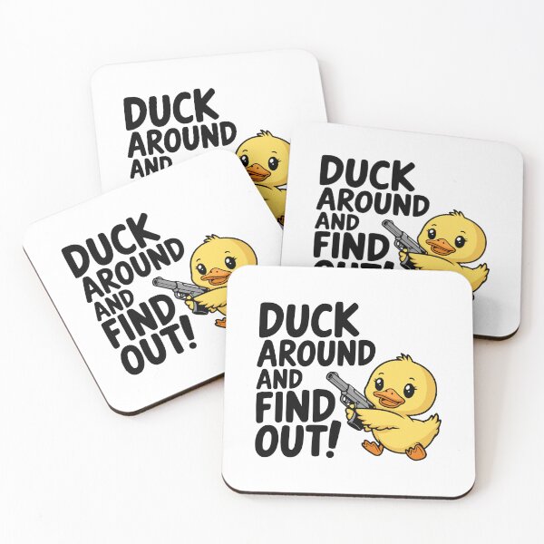 Item preview, Duck Around And Find Out! Cute Duck With A Gun designed and sold by PMCreative.