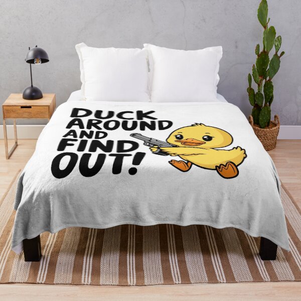 Item preview, Duck Around And Find Out! Cute Duck With A Gun designed and sold by PMCreative.