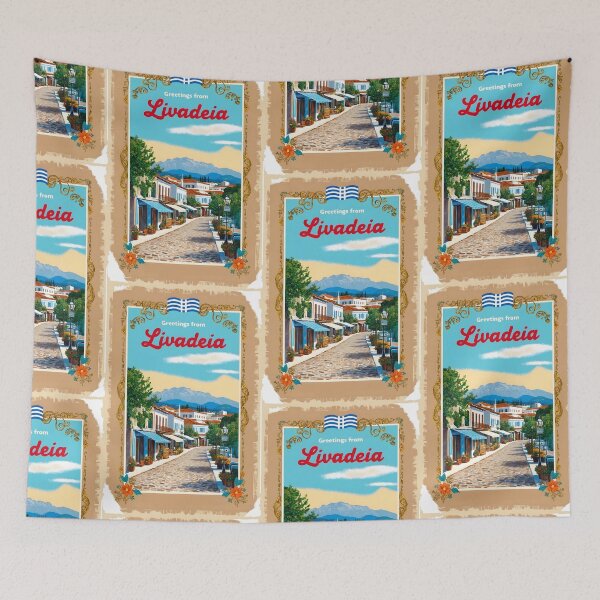 Item preview, Greetings from Livadeia Central Greece Postcard Vintage Retro Travel Vintage designed and sold by TravelPostcardGems.