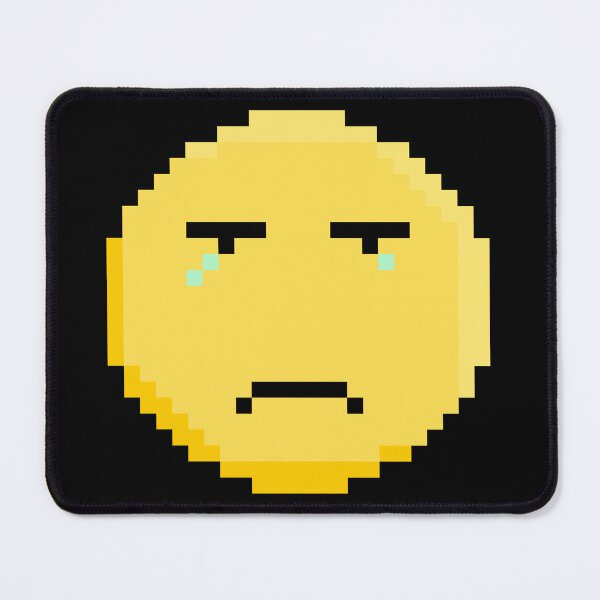 Item preview, Epic face pixel emoji meme pin sticker designed and sold by CyberPunk2088.