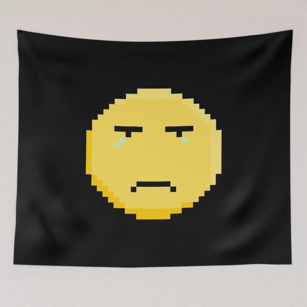 Item preview, Epic face pixel emoji meme pin sticker  designed and sold by CyberPunk2088.