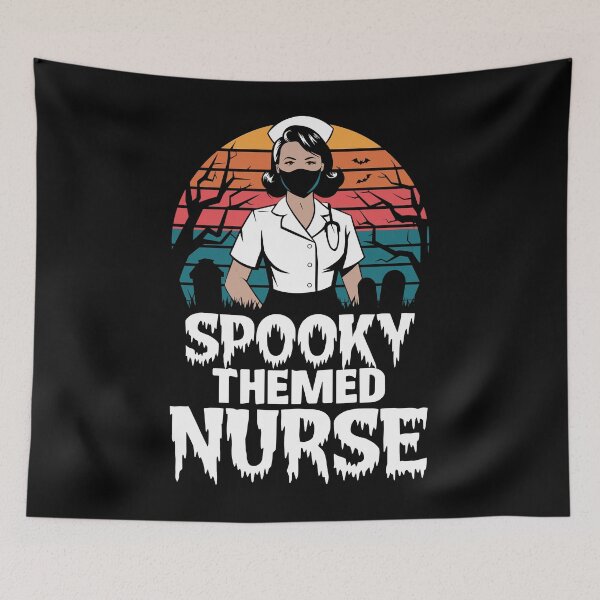 Item preview, Spooky Nurse Ghost Halloween Cute Groovy Nursing Halloween designed and sold by Kuki-shop.