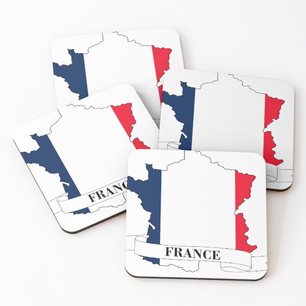 Item preview, France flag map designed and sold by visual adventures.
