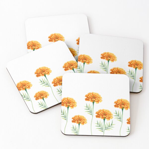 Item preview, Retro watercolor Marigold Garden  designed and sold by Charmy Design.