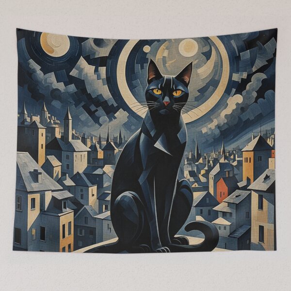 Item preview, Black Cat on the Moonlight at Night designed and sold by Erlin Rudho.