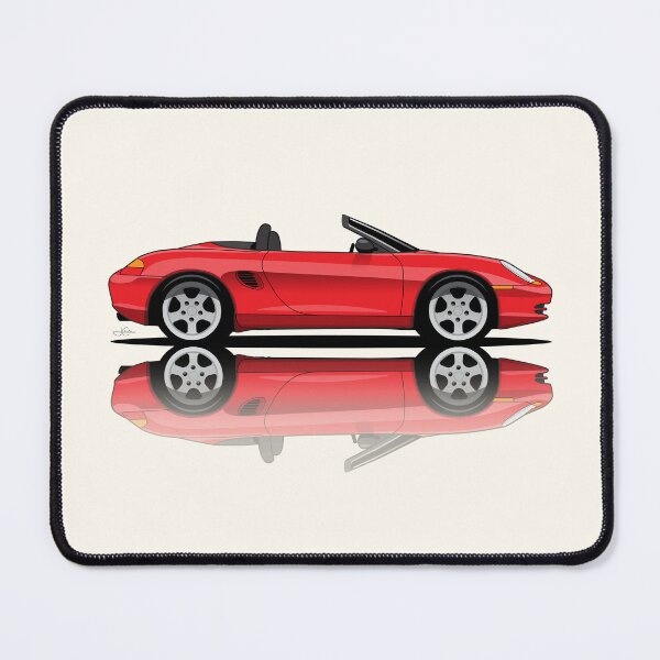 Item preview, Porsche 986 Boxster classic illustration red reflection designed and sold by blackdogshop.