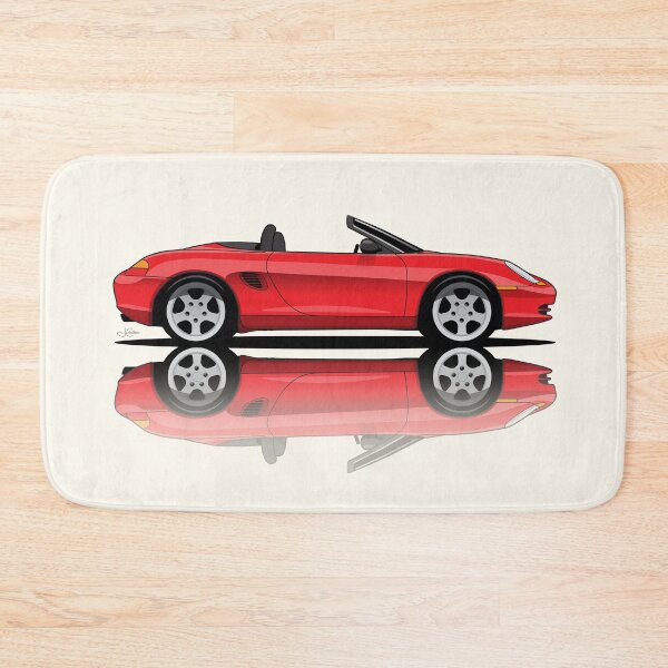 Item preview, Porsche 986 Boxster classic illustration red reflection designed and sold by blackdogshop.