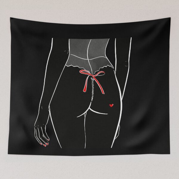 Item preview, pearl buttocks and small bow designed and sold by Culturesensible.