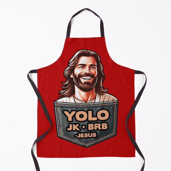 Item preview, YOLO JK BRB Jesus designed and sold by plushism.