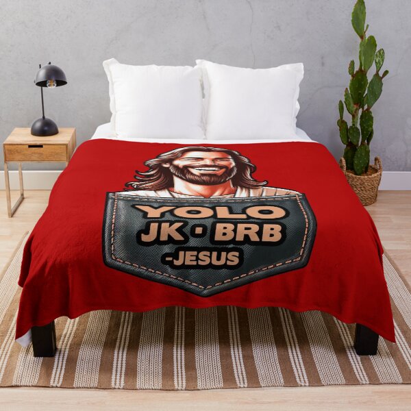 Item preview, YOLO JK BRB Jesus designed and sold by plushism.