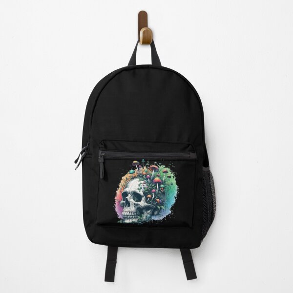 Item preview, Skull Overgrown Plants And Mushrooms Street Art designed and sold by TomFrontierArt.