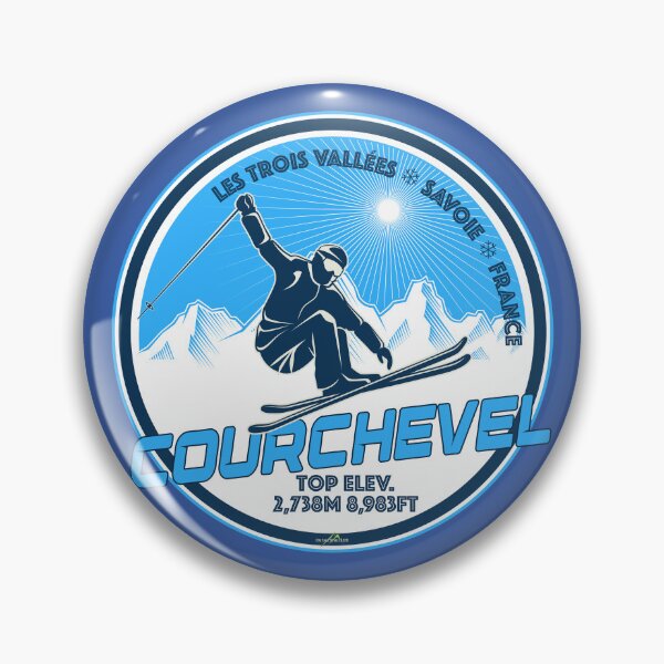 Item preview, Courchevel Skiing France Sticker T-Shirt 01 designed and sold by OuterShellUK.