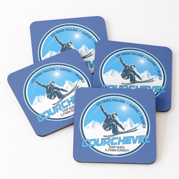 Item preview, Courchevel Skiing France Sticker T-Shirt 01 designed and sold by OuterShellUK.