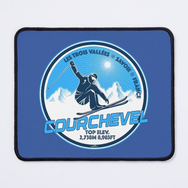 Item preview, Courchevel Skiing France Sticker T-Shirt 01 designed and sold by OuterShellUK.