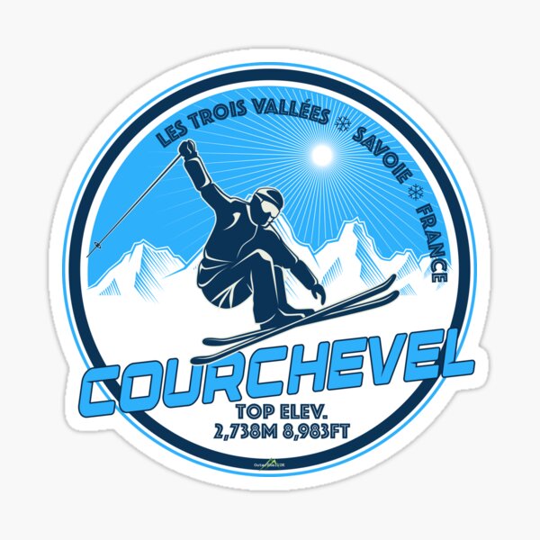 Pin's émail Courchevel Trois Vallées, Vintage, Fabrication Française