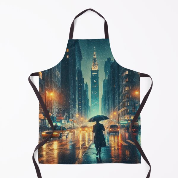 Item preview, Rainy evening in town designed and sold by FRStudio2024.