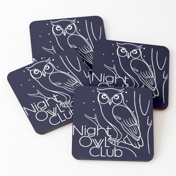 Item preview, Night Owl Club Minimalist Owl Line Art designed and sold by Very Good Tees.