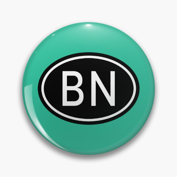 Item preview, BN Initials Monogram Oval White Letters designed and sold by Jeallan Designs.