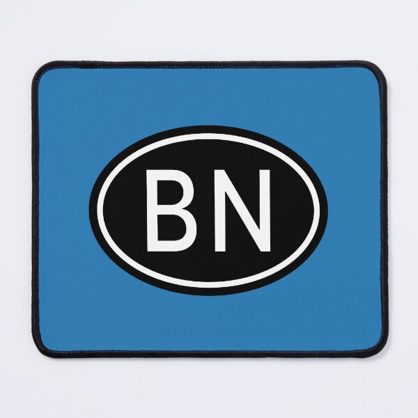 Item preview, BN Initials Monogram Oval White Letters designed and sold by Jeallan Designs.