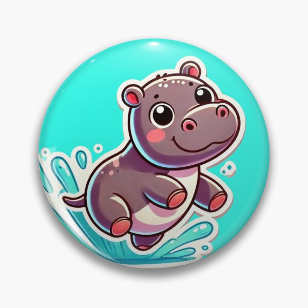 Item preview, Moodeng Bouncy Pygmy Hippo designed and sold by NutSkyArt.