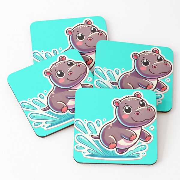 Item preview, Moodeng Bouncy Pygmy Hippo designed and sold by NutSkyArt.