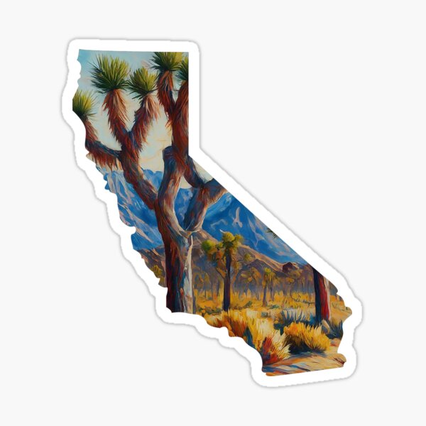 Item preview, California Desert Joshua Tree State Outline Sticker designed and sold by sid-howard.