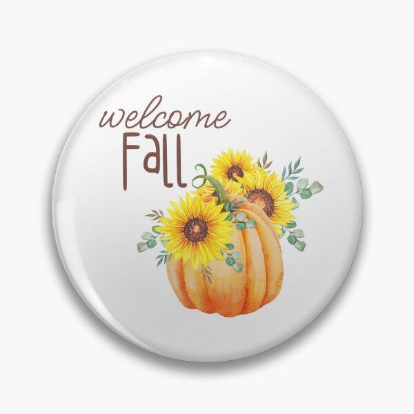 Item preview, Welcome Fall Sunflowers Pumpkin Art Autumn designed and sold by artsyandinspire.