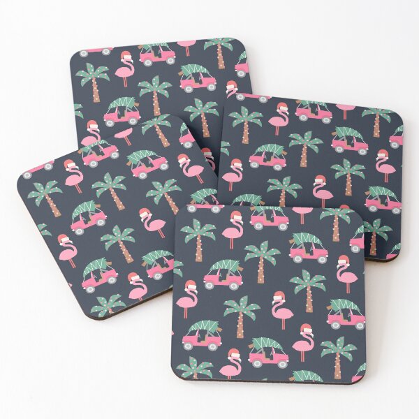 Item preview, Tropical Christmas - Pink/Navy designed and sold by littlearrow.