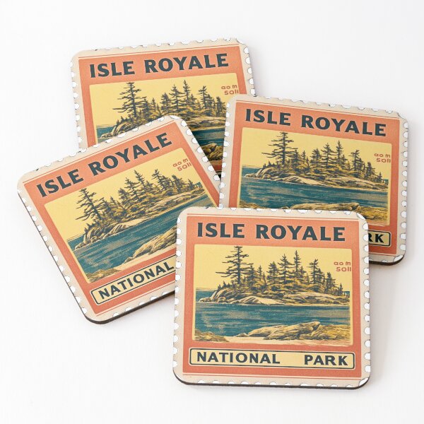 Item preview, Vintage Isle Royale: A Stamp Collector’s Dream designed and sold by Pujo Design.