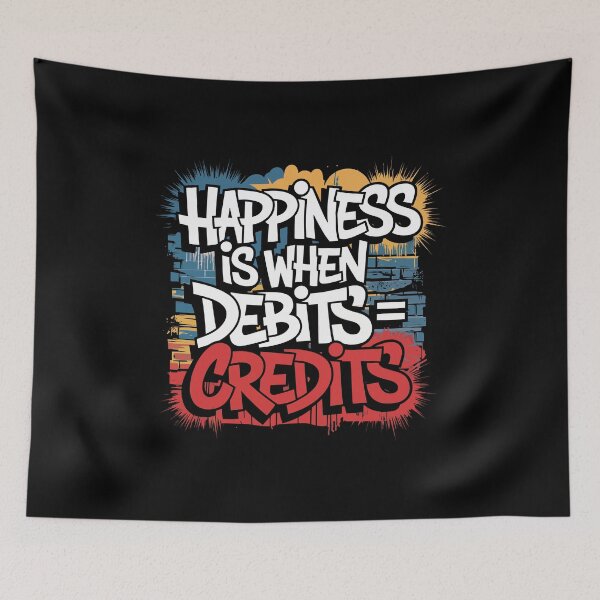 Item preview, Happiness Is When Debits = Credits  designed and sold by mybegoniatee.