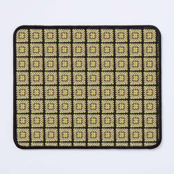 Item preview, Black Border with Yellow traditional vintage crochet Granny square  designed and sold by MeluCrochet.