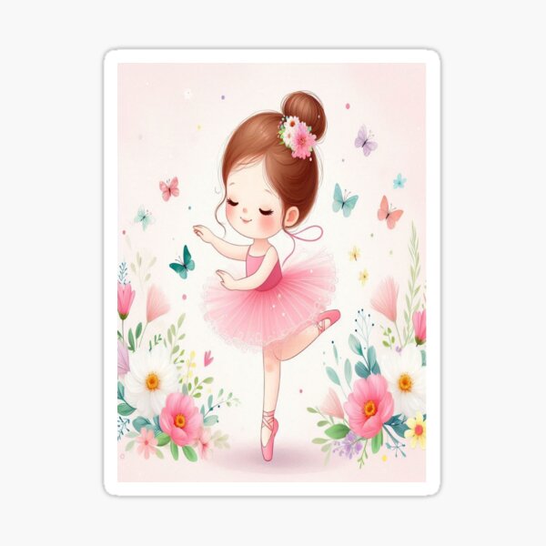Item preview, cute cartoon ballerina Milanese  designed and sold by ForzaNapole.