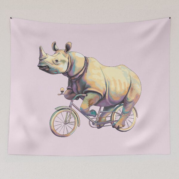 Item preview, Rhino on a bike  designed and sold by typicalartguy.
