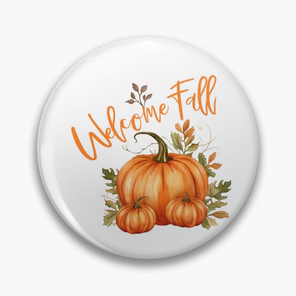 Item preview, Welcome Fall Pumpkins Autumn Leaves  designed and sold by artsyandinspire.