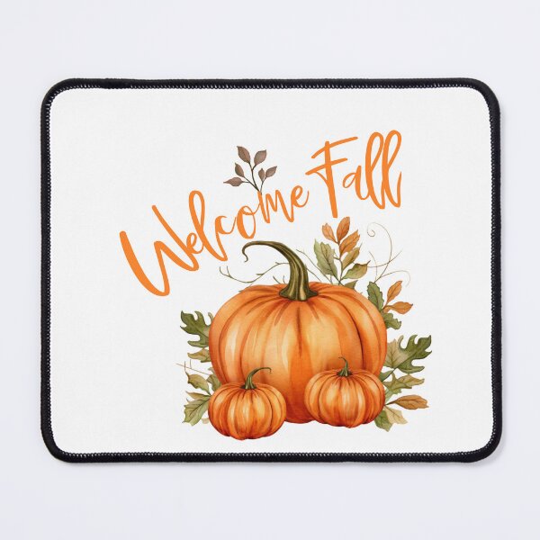 Item preview, Welcome Fall Pumpkins Autumn Leaves  designed and sold by artsyandinspire.