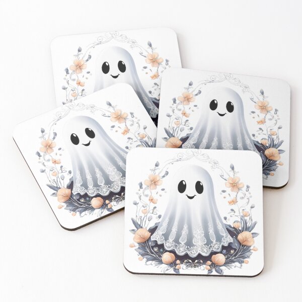 Item preview, Cute lace ghost floral wreath designed and sold by BowditchDesigns.