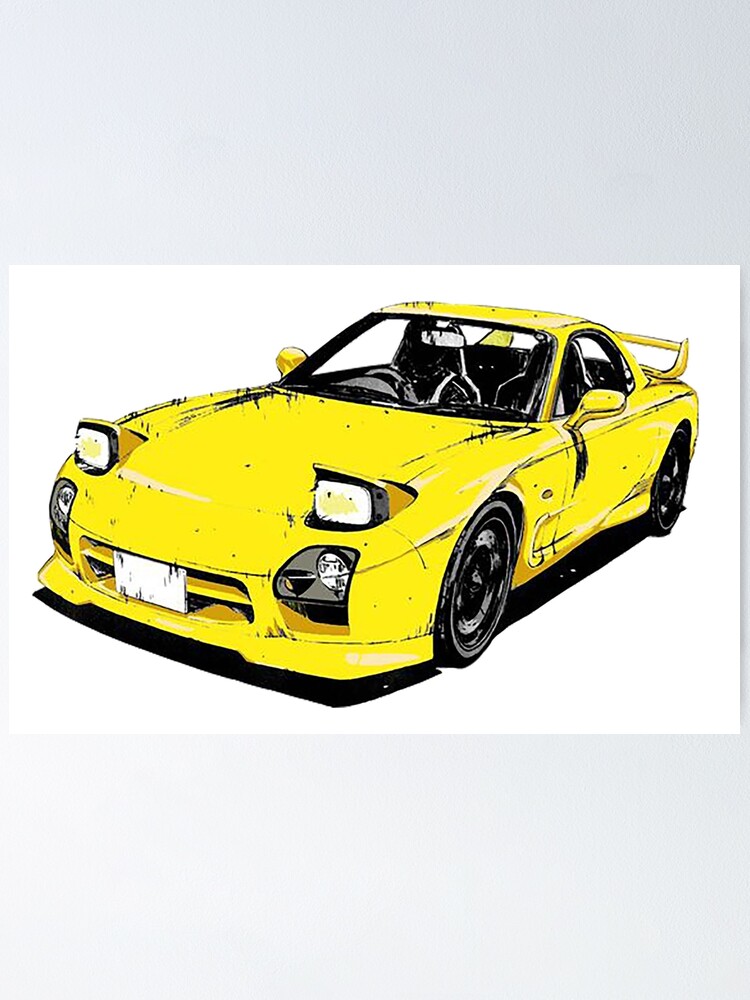 Rx7 Fd3s Initial D Poster By Scenicdriver87 Redbubble