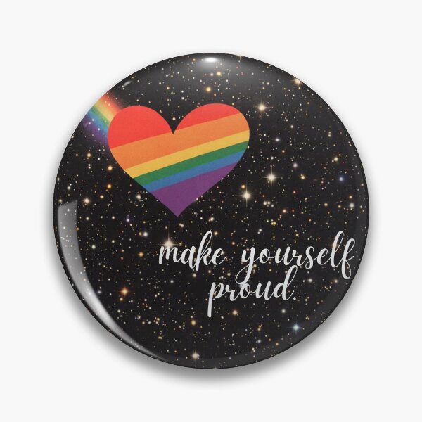 Item preview, make yourself proud rainbow heart LGBTQ designed and sold by WishLuckShop.