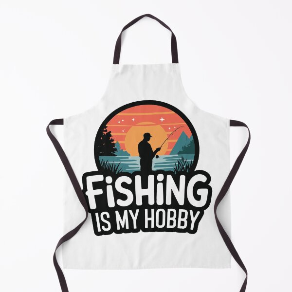 Item preview, Fishing Is My Hobby Retro Sunset Silhouette Design designed and sold by EurekaHunters.