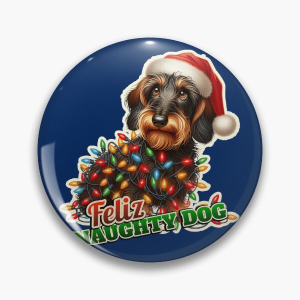 Item preview, Wire-haired Dachshund Xmas lights gift designed and sold by ThisDress.