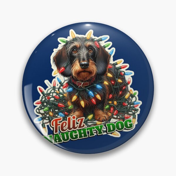Item preview, Wire-haired Dachshund Xmas lights gift designed and sold by ThisDress.